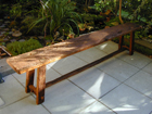 aged teak bench