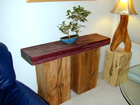 purpleheart/cedar side table